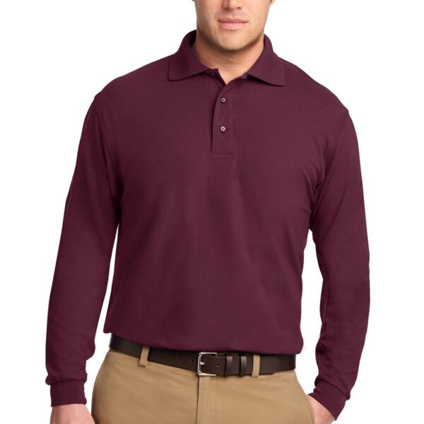 Silk Touch Long Sleeve Polo - CISD school Thumbnail